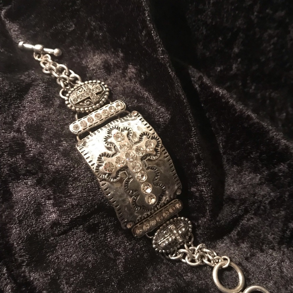 Crystal Cross Bracelet